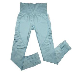 Gymshark Energy Seamless Perforated  Leggings Women's sz 6 S/M Sky Blue